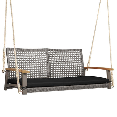 2-Person Patio Wicker Hanging Swing Chair - Relaxacare