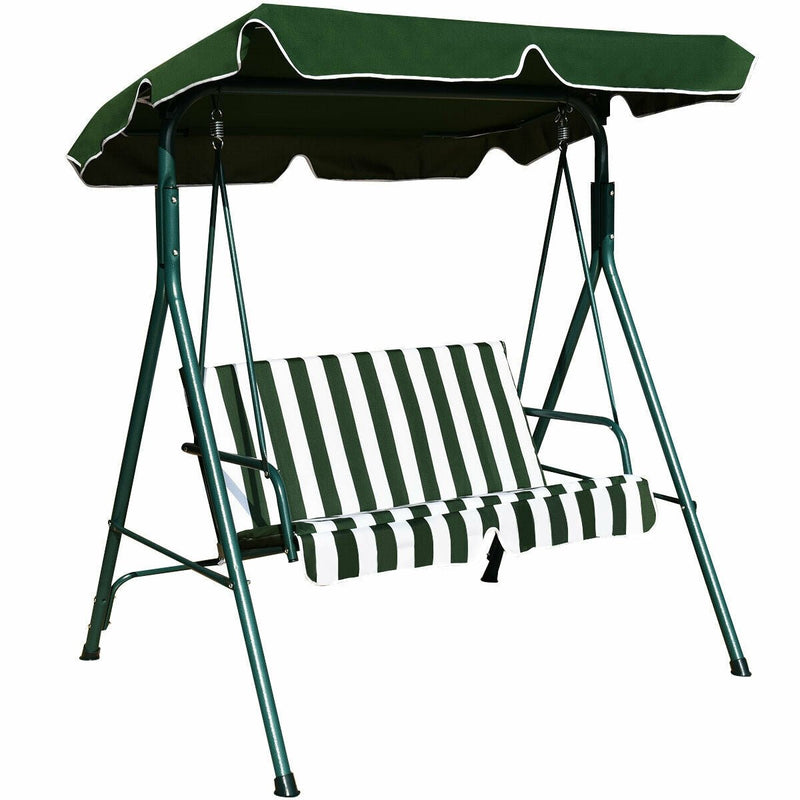2 Person Weather Resistant Canopy Swing for Porch Garden Backyard Lawn - Relaxacare