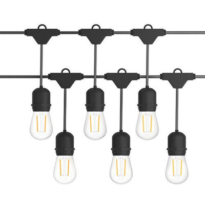 2 Pieces 48 Ft LED Outdoor Waterproof Commercial String Lights Bulbs - Relaxacare