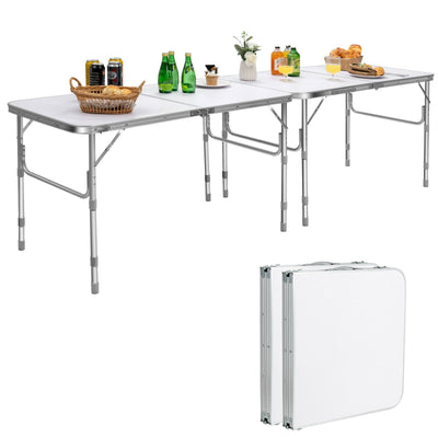 2 Pieces Folding Utility Table with Carrying Handle - Relaxacare