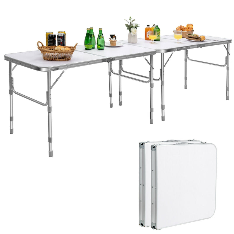 2 Pieces Folding Utility Table with Carrying Handle - Relaxacare