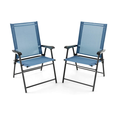 2 Set of Patio Dining Chair with Armrests and Metal Frame - Relaxacare