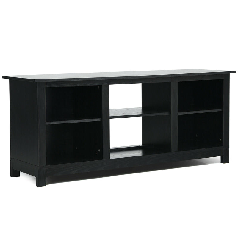 2-Tier 58 Inches TV Stand Entertainment Media Console Center-Black - Relaxacare