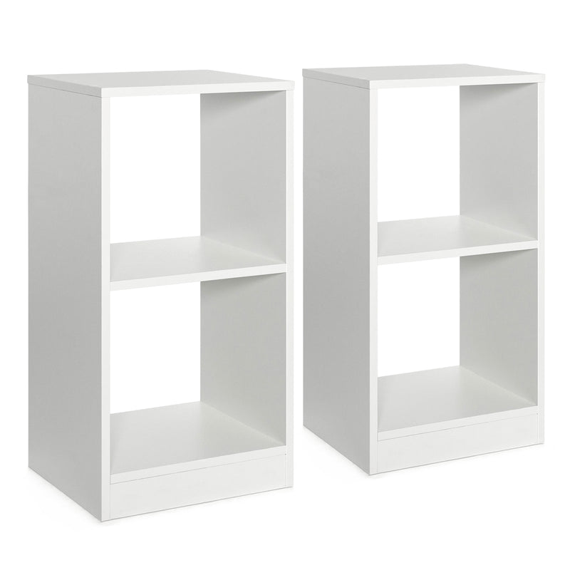 2-tier Bookcase Set of 2 with Anti-toppling Device - Relaxacare