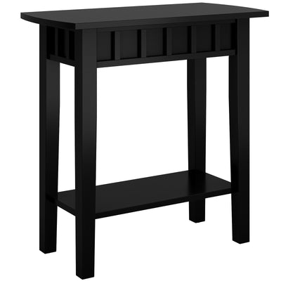 2-Tier Narrow Wood End Table with Storage Shelf for Small Spaces - Relaxacare