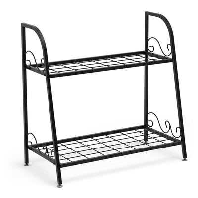 2-tier Patio Metal Plant Stand - Relaxacare