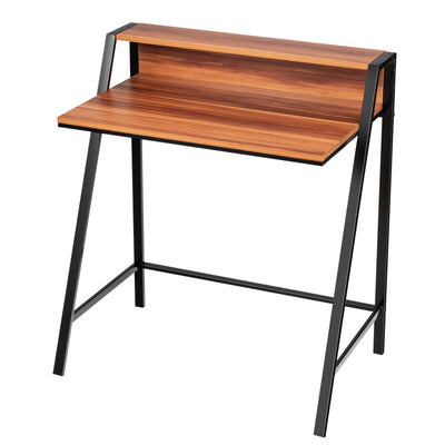 2 Tier Small Computer Desk with Sturdy Frame for Small Place - Relaxacare