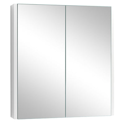 2-Tier Wall-Mounted Storage Cabinet with Double Mirror Doors - Relaxacare