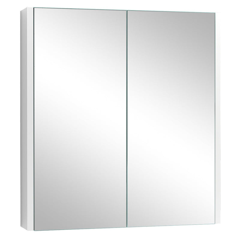 2-Tier Wall-Mounted Storage Cabinet with Double Mirror Doors - Relaxacare