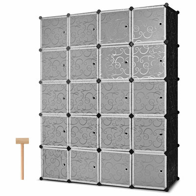 20-Cube DIY Cube Storage Organizer Cube Closet Storage Shelves - Relaxacare