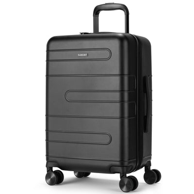 20 Inch Expandable Luggage Hardside Suitcase with Spinner Wheel and TSA Lock-Black - Relaxacare
