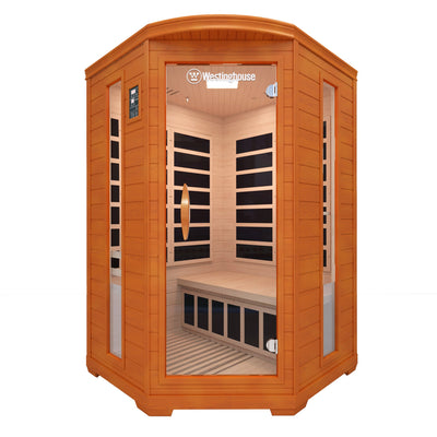 2023 Model-Early Black Friday Sale-Westinghouse-Corner Unit Sauna With 3D Heat/ Chromotherapy/ Bluetooth speakers- Low EMF-WES43-2000 - Relaxacare