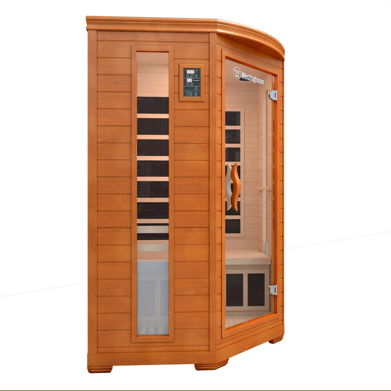 2023 Model-Early Black Friday Sale-Westinghouse-Corner Unit Sauna With 3D Heat/ Chromotherapy/ Bluetooth speakers- Low EMF-WES43-2000 - Relaxacare