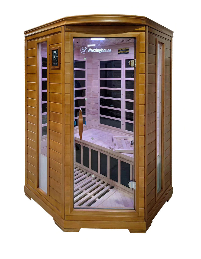 2023 Model-Early Black Friday Sale-Westinghouse-Corner Unit Sauna With 3D Heat/ Chromotherapy/ Bluetooth speakers- Low EMF-WES43-2000 - Relaxacare