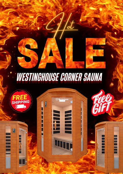 2023 Model-Early Black Friday Sale-Westinghouse-Corner Unit Sauna With 3D Heat/ Chromotherapy/ Bluetooth speakers- Low EMF-WES43-2000 - Relaxacare