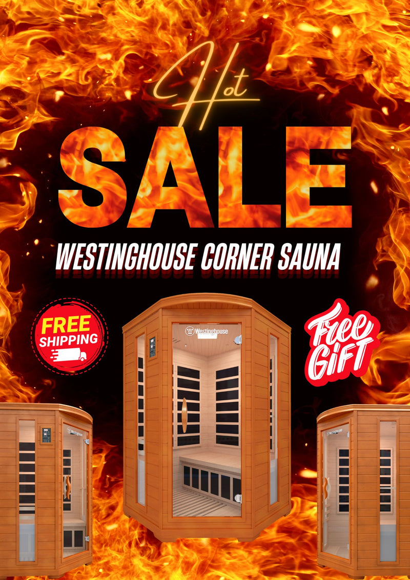 2023 Model-Early Black Friday Sale-Westinghouse-Corner Unit Sauna With 3D Heat/ Chromotherapy/ Bluetooth speakers- Low EMF-WES43-2000 - Relaxacare