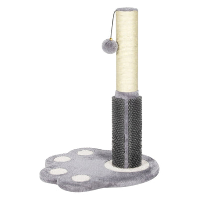 20.5 Inch Tall Cat Scratching Post Claw Scratcher with Sisal Rope and Plush Ball - Relaxacare