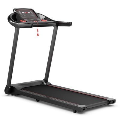 2.25HP Electric Running Machine Treadmill with Speaker and APP Control-Red - Relaxacare