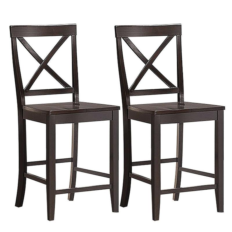 24 Inch 2 Pack Rubber Wood Frame Kitchen Chairs - Relaxacare