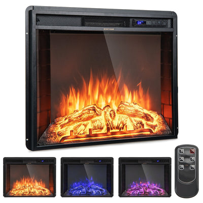 26 Inch Recessed Electric Fireplace with Adjustable Flame Brightness - Relaxacare