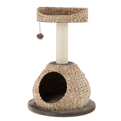 28 Inches Hand-Made Cat Tree Tower with Jump Platform - Relaxacare