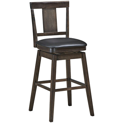 29 inch Swivel Upholstered Counter Height Bar Stool with Rubber Wood Legs - Relaxacare