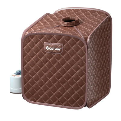 2L Portable Folding Steam Sauna Spa-Coffee - Relaxacare