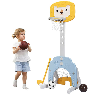 3-in-1 Adjustable Kids Basketball Hoop Sports Set - Relaxacare
