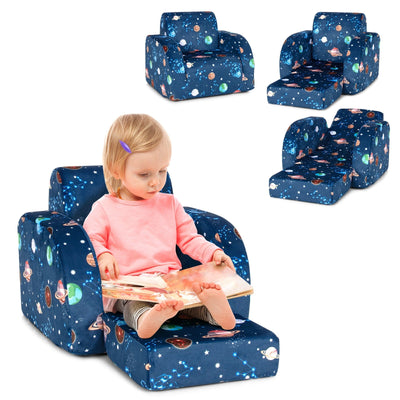 3-in-1 Convertible Kid Sofa Bed Flip-Out Chair Lounger for Toddler - Relaxacare