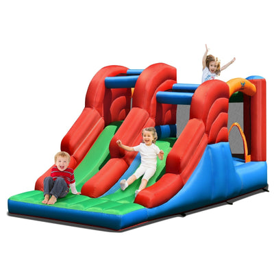 3-in-1 Dual Slides Jumping Castle Bouncer without Blower - Relaxacare