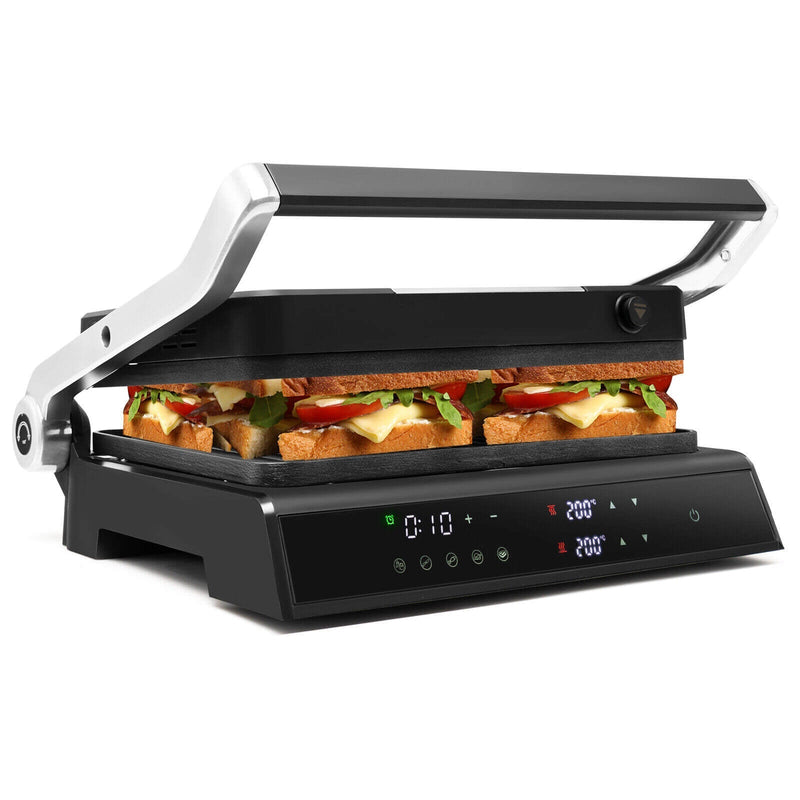 3-in-1 Electric Panini Press Grill with Non-Stick Coated Plates - Relaxacare