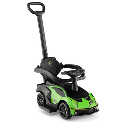 3-in-1 Licensed Lamborghini Ride on Push Car with Handle Guardrail - Relaxacare