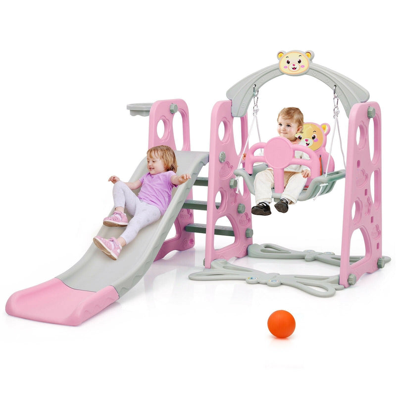3-in-1 Toddler Climber and Swing Set Slide Playset - Relaxacare