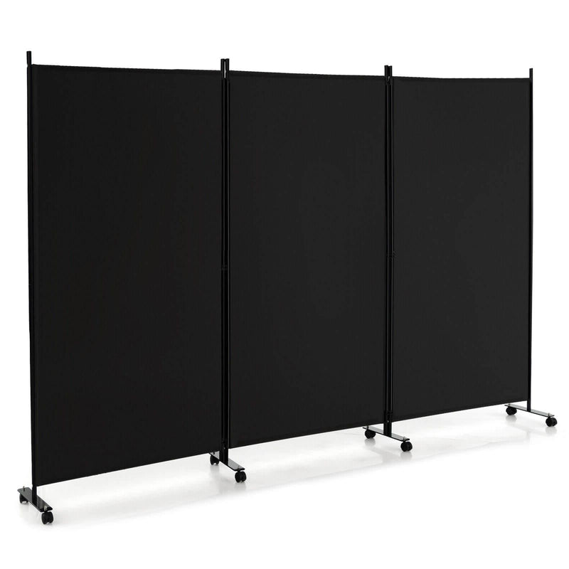 3 Panel Folding Room Divider with Lockable Wheels - Relaxacare