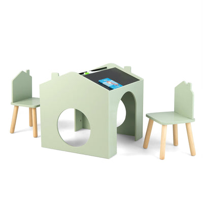 3 Pieces Wooden Kids Table and Chair Set - Relaxacare