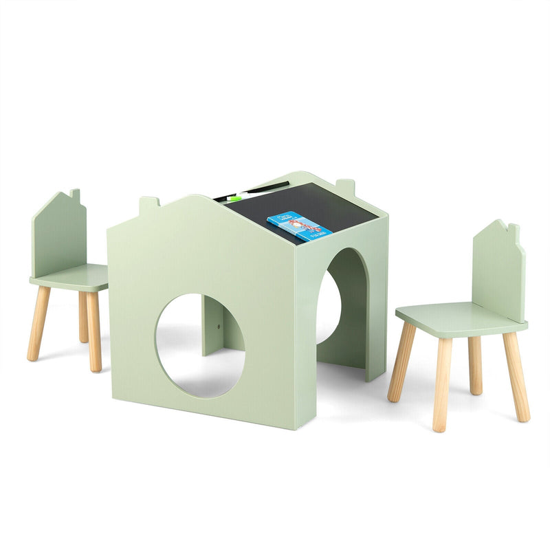3 Pieces Wooden Kids Table and Chair Set - Relaxacare