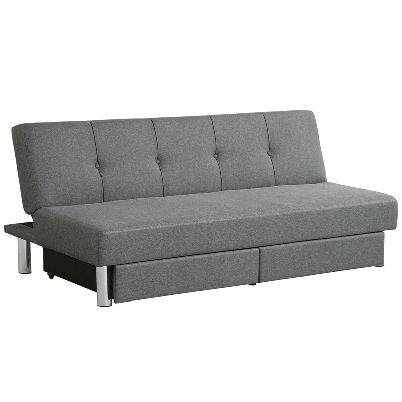 3-Seat Convertible Sofa Bed with 2 Large Drawers and 3 Adjustable Angles - Relaxacare