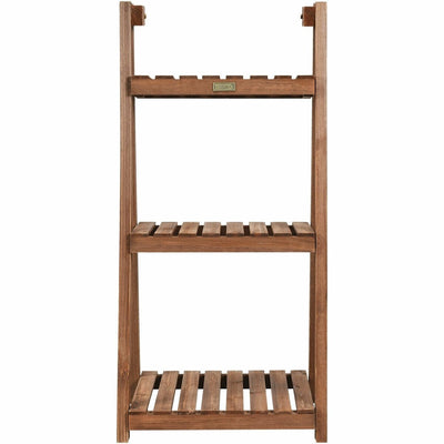 3-Tier Folding Flower Stand Rack Wood Plant Storage Display Shelf - Relaxacare