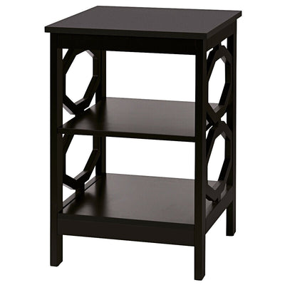 3-tier Nightstand Sofa Side End Accent Table-Coffee - Relaxacare