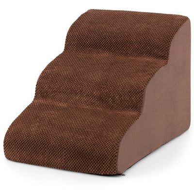 3-Tier Non-Slip Dog Steps with High-Density Sponge and Silicone Paw Prints - Relaxacare