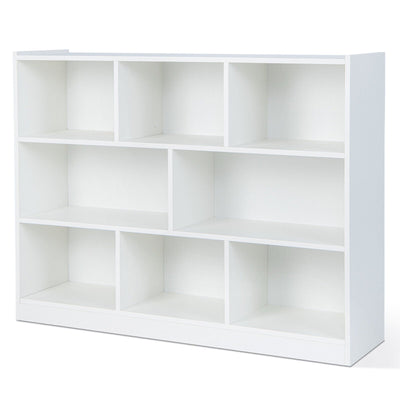3-Tier Open Bookcase 8-Cube Floor Standing Storage Shelves Display Cabinet - Relaxacare