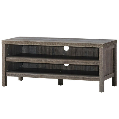 3-Tier TV Stand Console Cabinet for TV's up to 45 Inch with Storage Shelves-Gray - Relaxacare