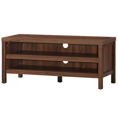 3-Tier TV Stand Console Cabinet for TV's up to 45 Inch with Storage Shelves-Walnut - Relaxacare