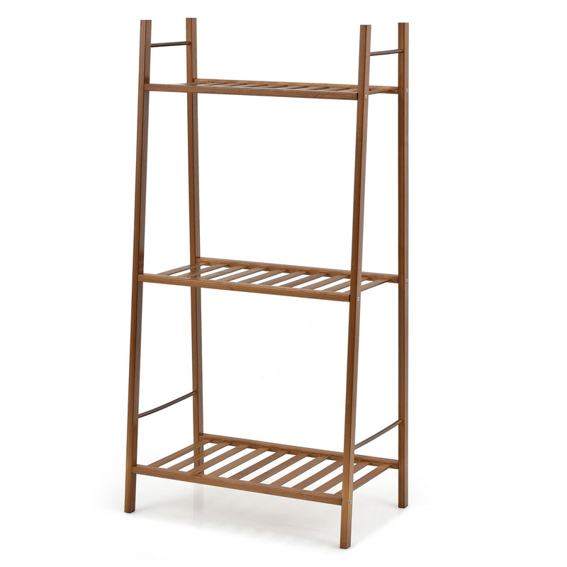 3 Tiers Vertical Bamboo Plant Stand-Brown - Relaxacare