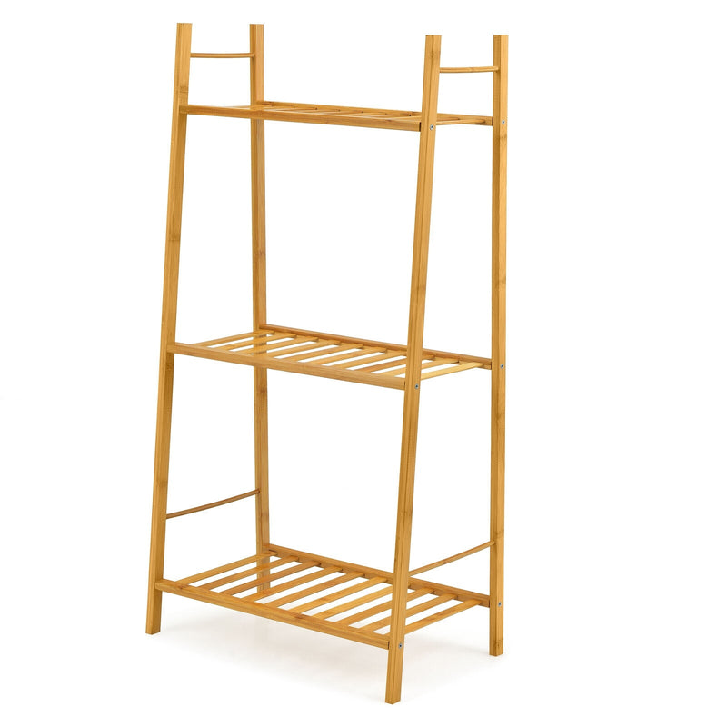 3 Tiers Vertical Bamboo Plant Stand-Natural - Relaxacare