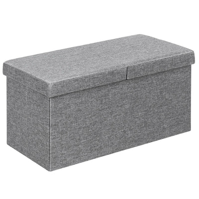 30" Folding Storage Ottoman with Lift Top-Light Gray - Relaxacare