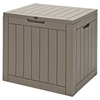 30 Gallon Deck Box Storage Seating Container-Light Brown - Relaxacare