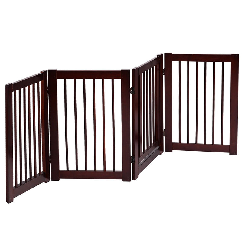 30 Inch Configurable Folding 4 Panel Wood Fence - Relaxacare