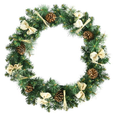 30 Inch Pre-lit Christmas Wreath with Mixed Decorations - Relaxacare