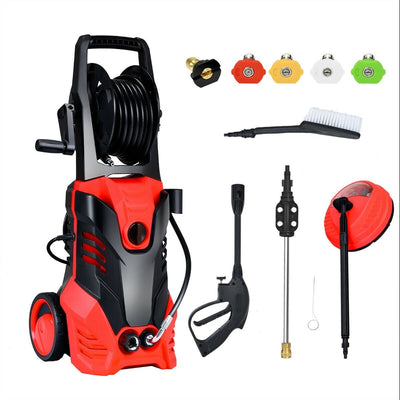 3000 PSI Electric High Pressure Washer With Patio Cleaner -Red - Relaxacare